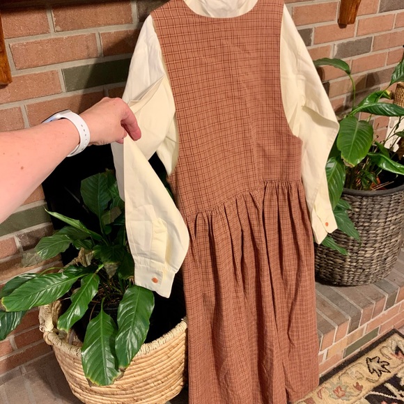 SOLD *** 90's Vintage Fall Havesrt 2pc Jumper Dress - Picture 4 of 16